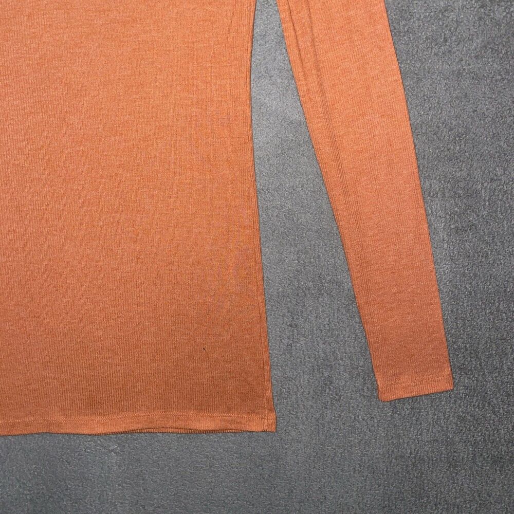 Mossimo Supply Co Ribbed Long Sleeve Scoop Neck Knit Top Size S Small Orange - Picture 9 of 10
